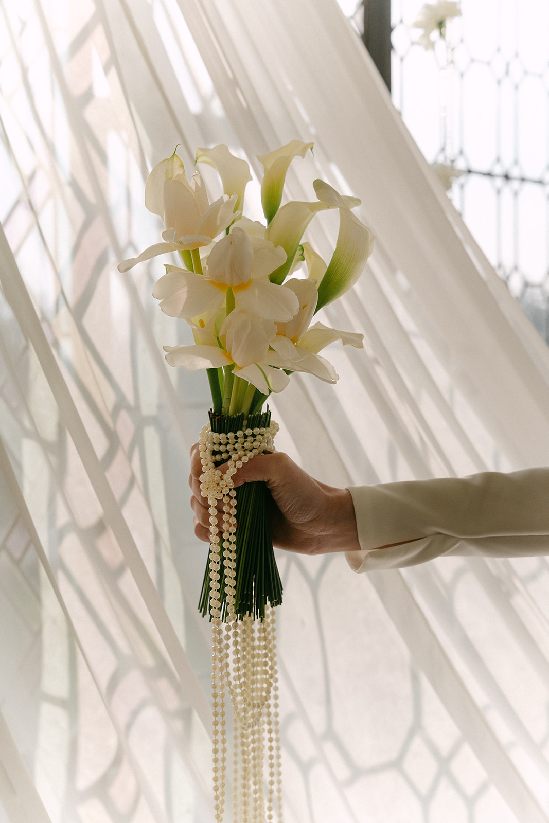 bouquet de mariée tulipe blanche